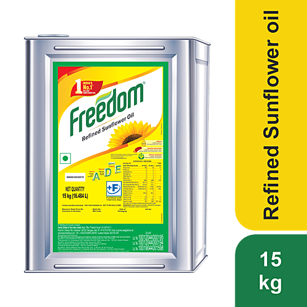 Freedom Refined Sunflower Oil 15 Kg