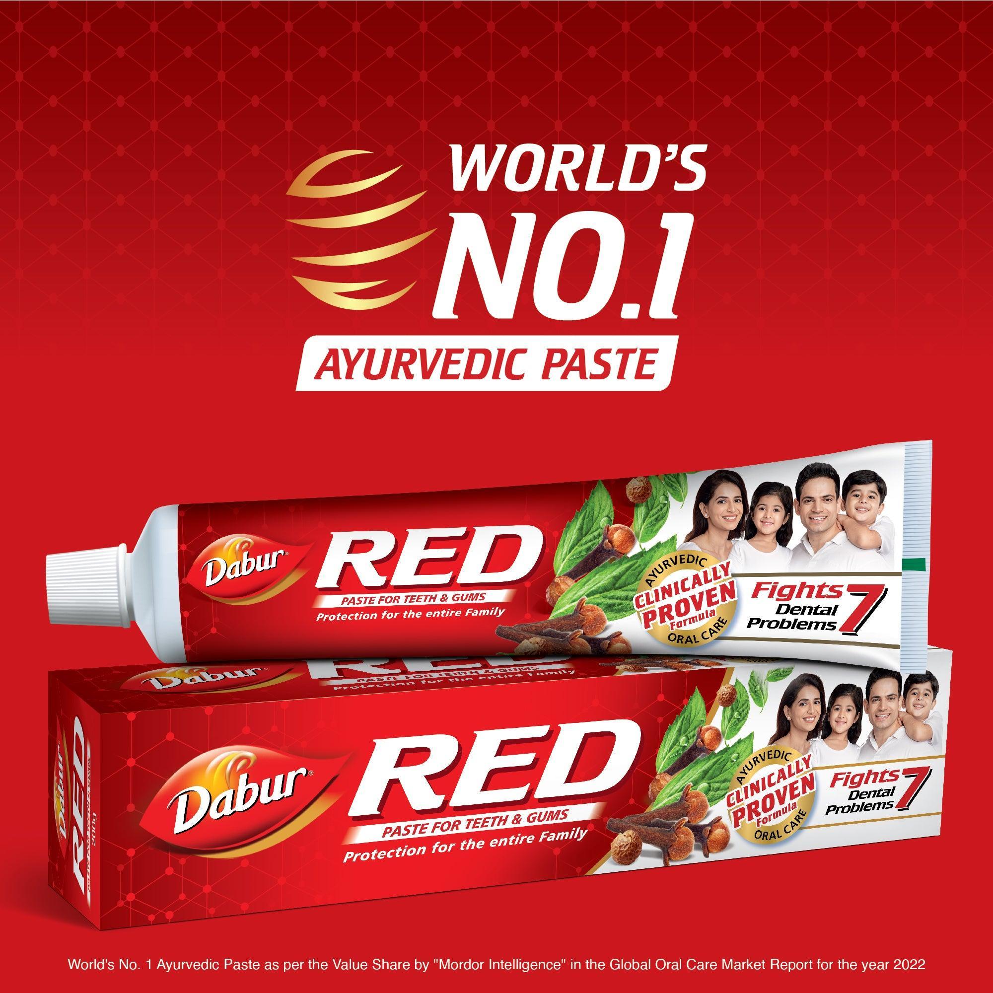 Dabur Red Toothpaste (200+ 100) g (With Free Toothbrush