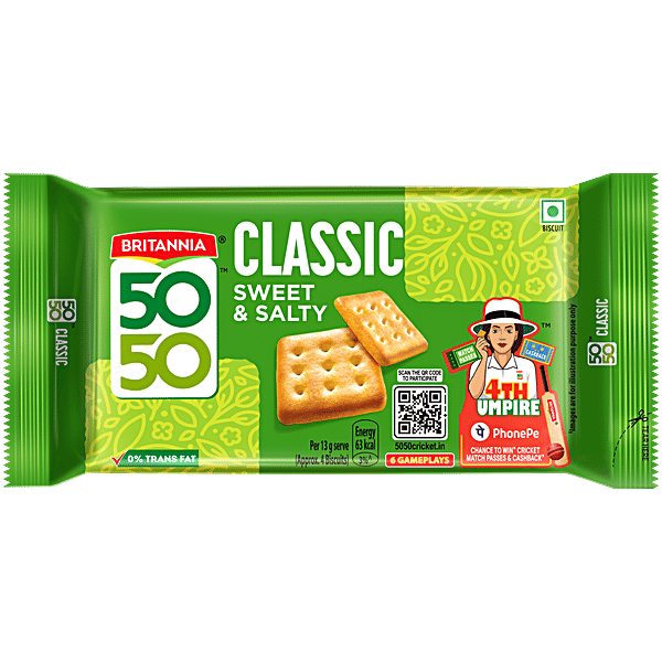 Britannia 50-50 Sweet & Salty Biscuits 188 g