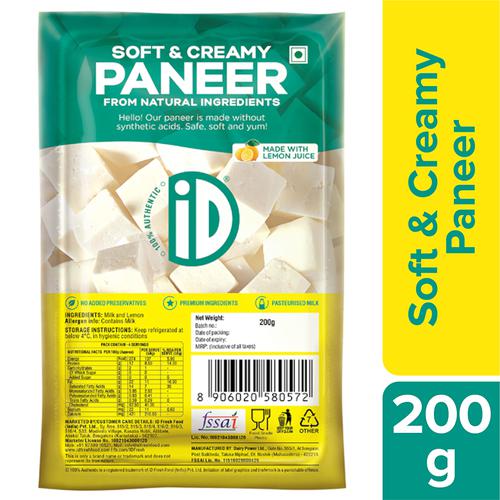 iD Natural Paneer 200 g (Pouch)